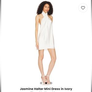 Show Me Your Mumu jasmine halter mini dress in ivory
